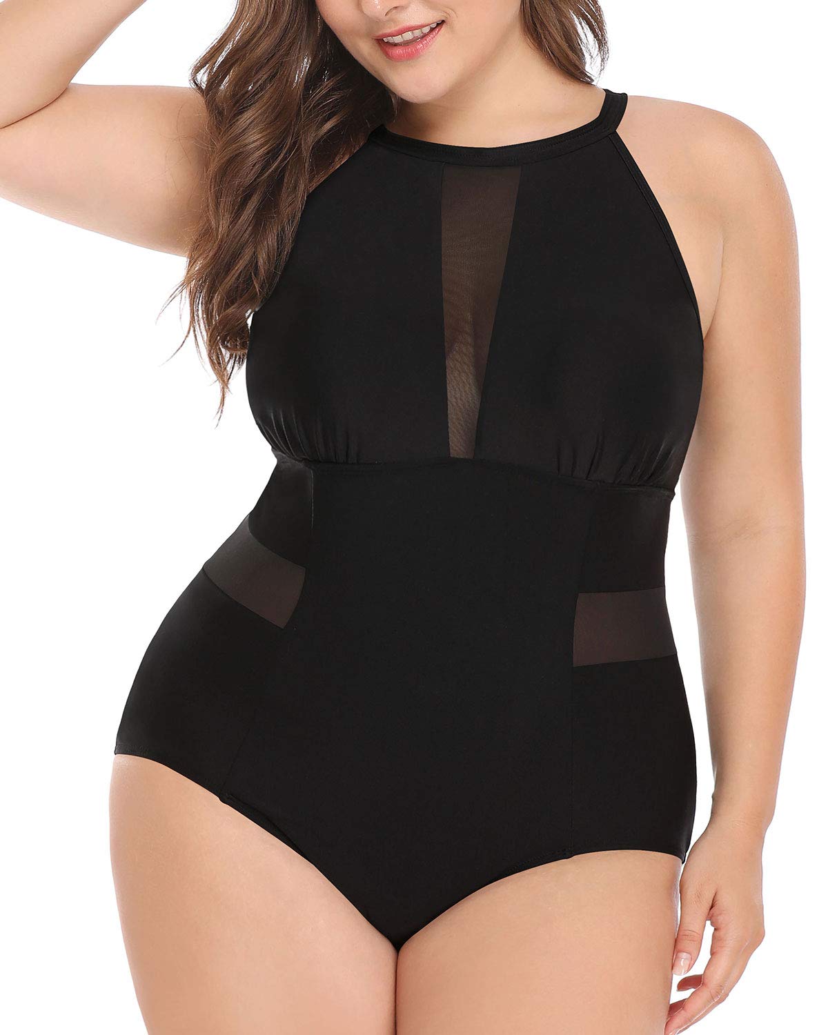 Daci Women Plus Size Flounce Two Piece Bikini High Waisted Ruffled Swimsuits Tummy Control Bathing Suits