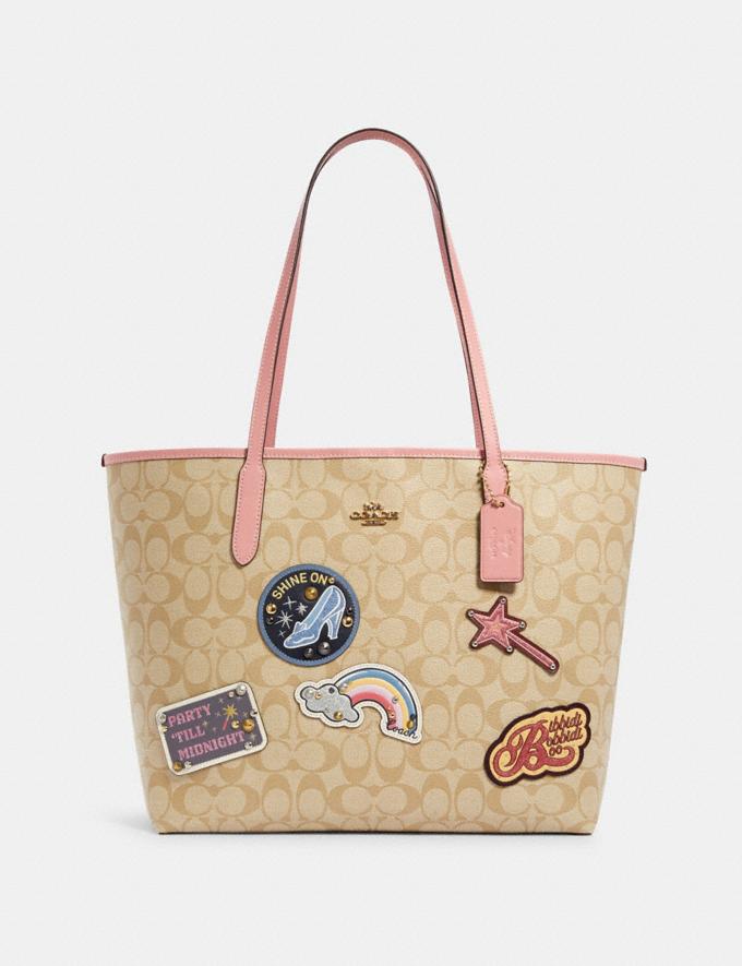 COACH Signature Disney Sleeping Beauty Patches City Zip Tote