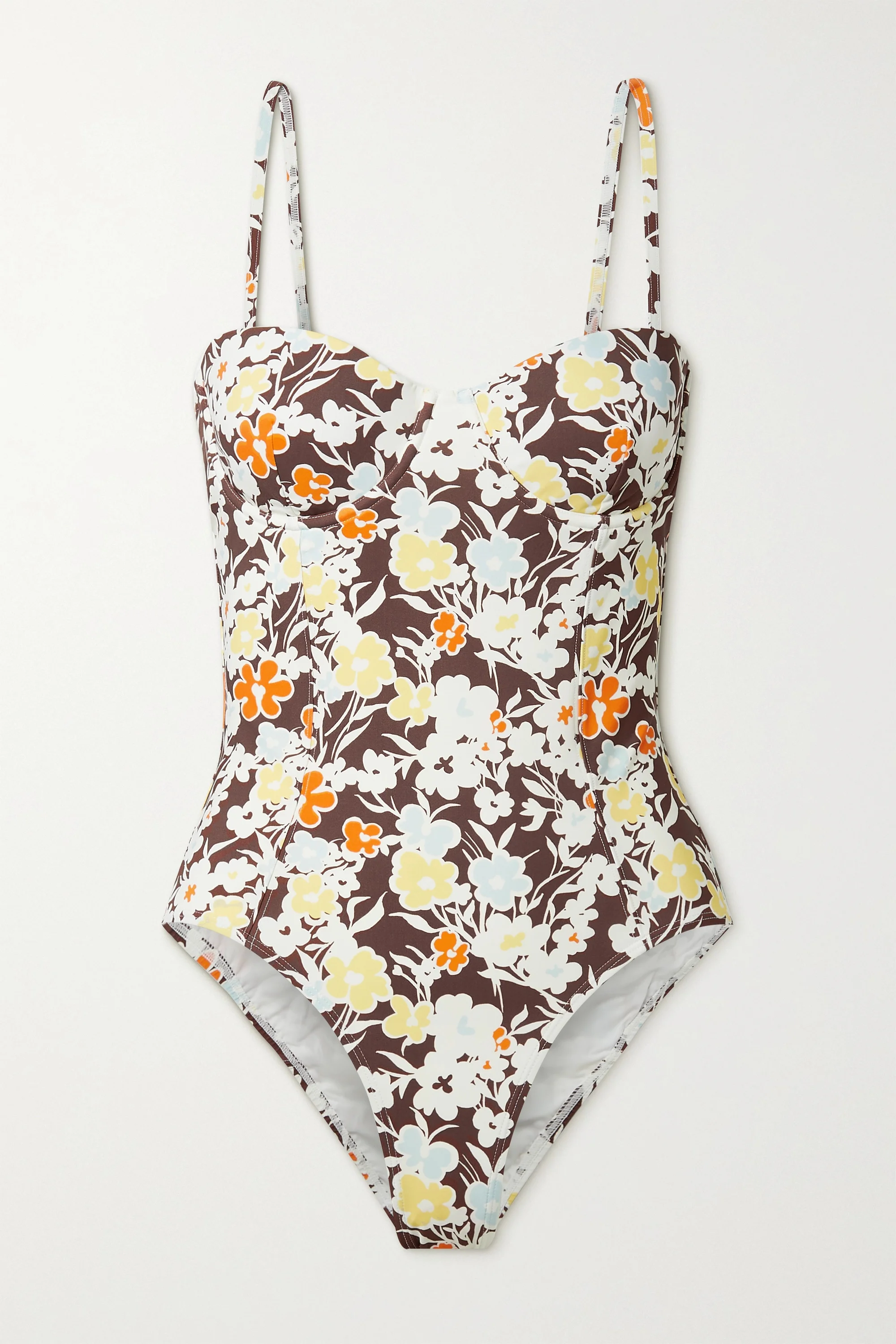 Tory Burch + Lipsi floral-print underwired swimsuit