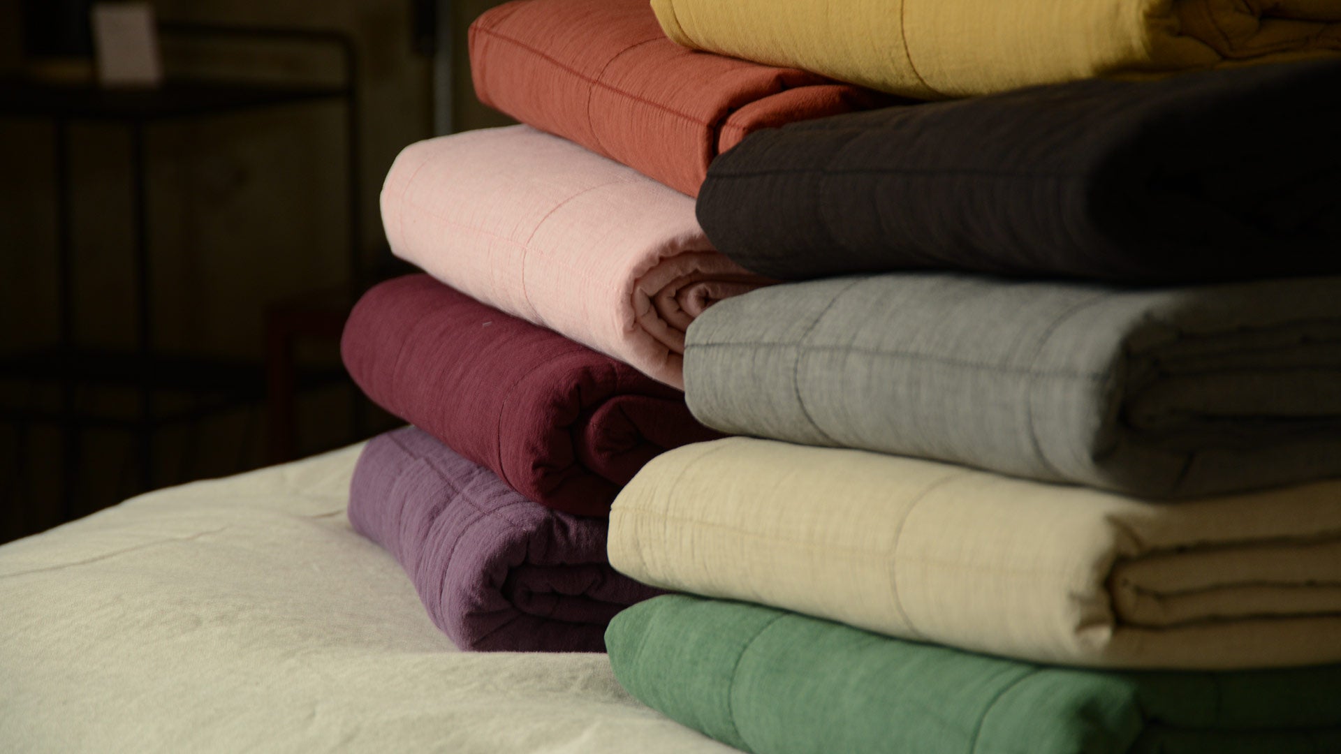 Natural Bed Company + Plain Soft Quilted Throws Many Colours