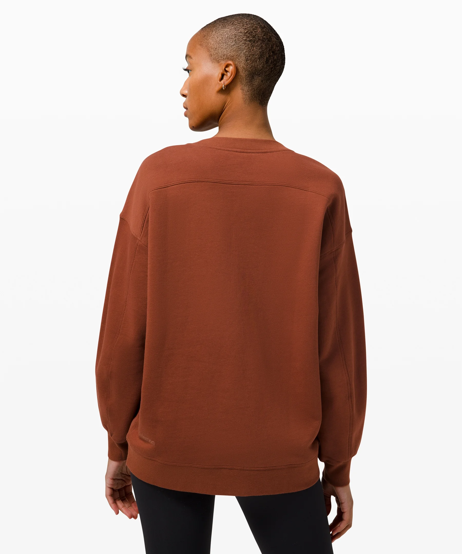 Brown earth perfectly oversized crew hemmed by lulu. Heritage