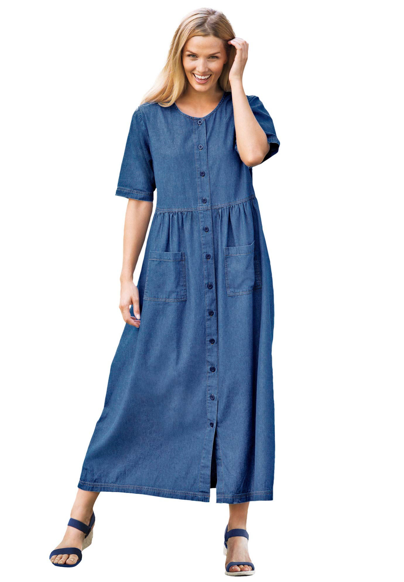 Monogrammed short denim dress blue - Women | BALMAIN
