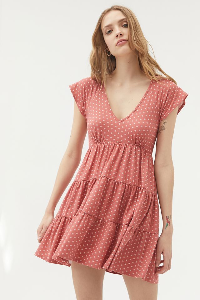 julia tiered ruffle mini dress