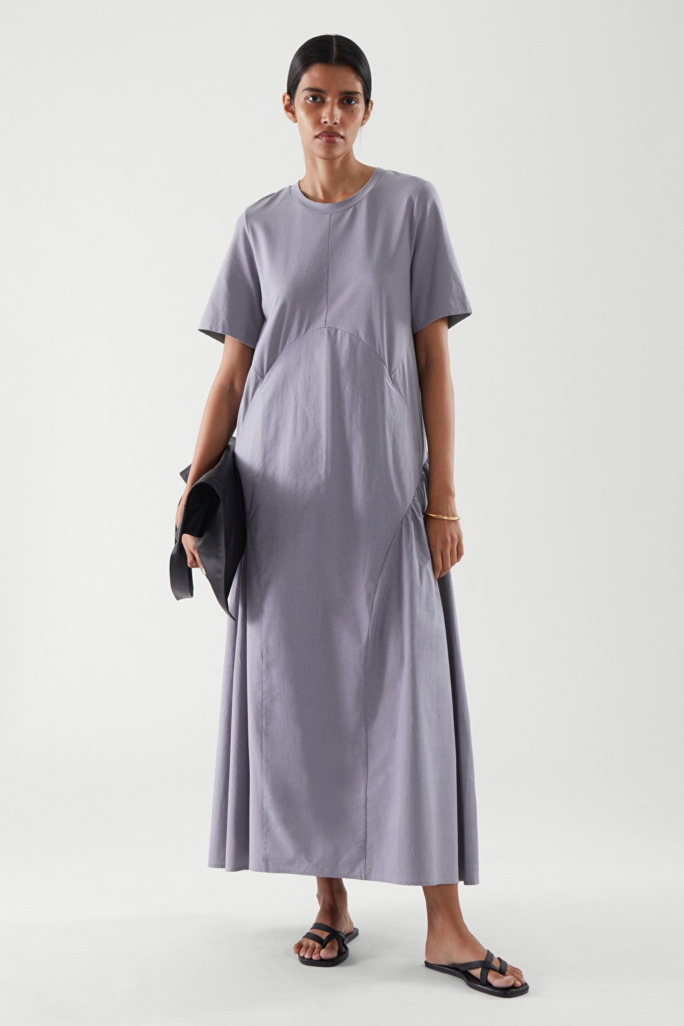 COS + Pleated Midi T-Shirt Dress