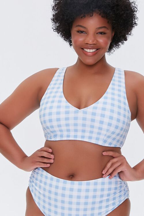 Plus size on sale gingham swimsuit