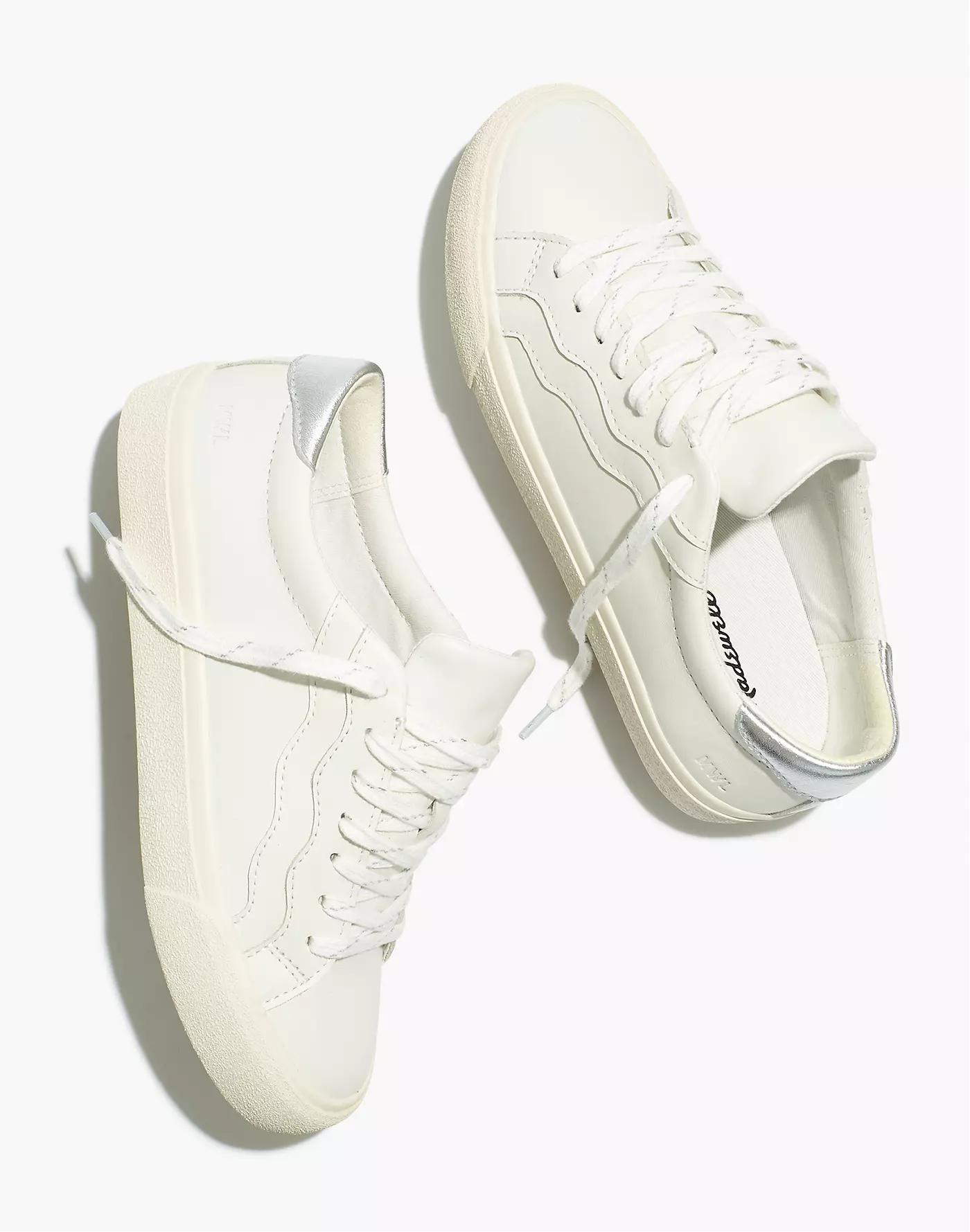 Madewell + Sidewalk LowTop Sneakers in Leather Wave Edition