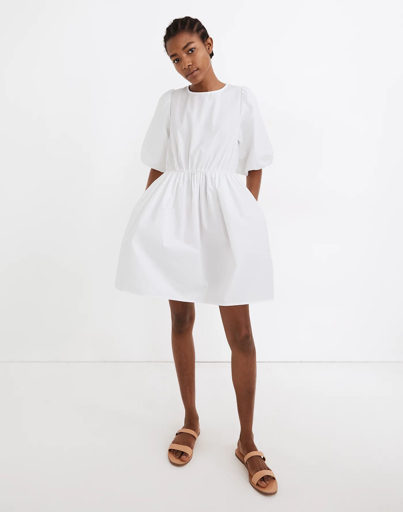 Buy > zara pleated white dress > in stock