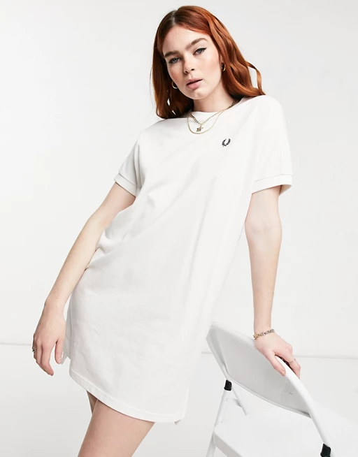 Fred Perry Boxy Pique T Shirt Dress
