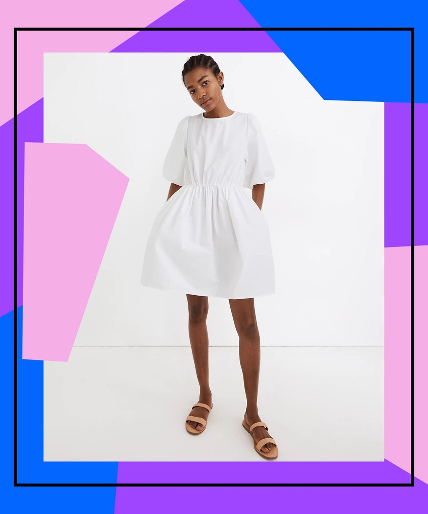 Short White Dress From Zara