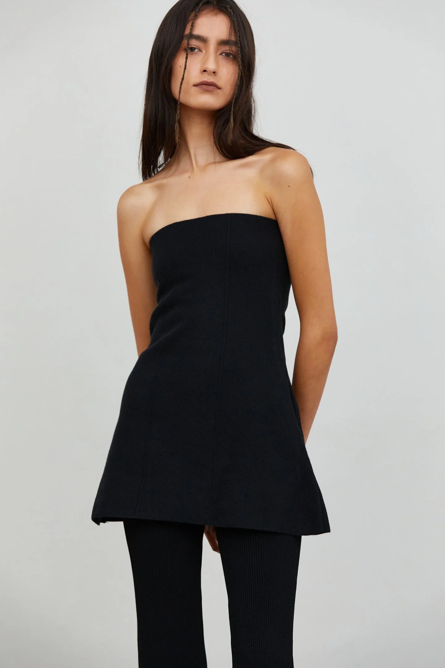 The Source Unknown + Strapless Bustier Knit Top