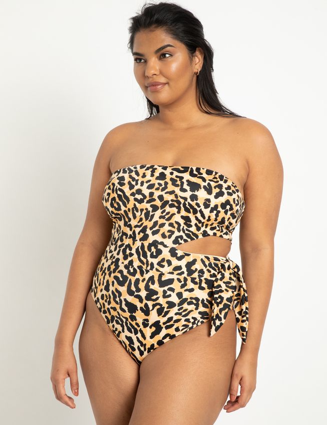 plus size strapless bathing suit