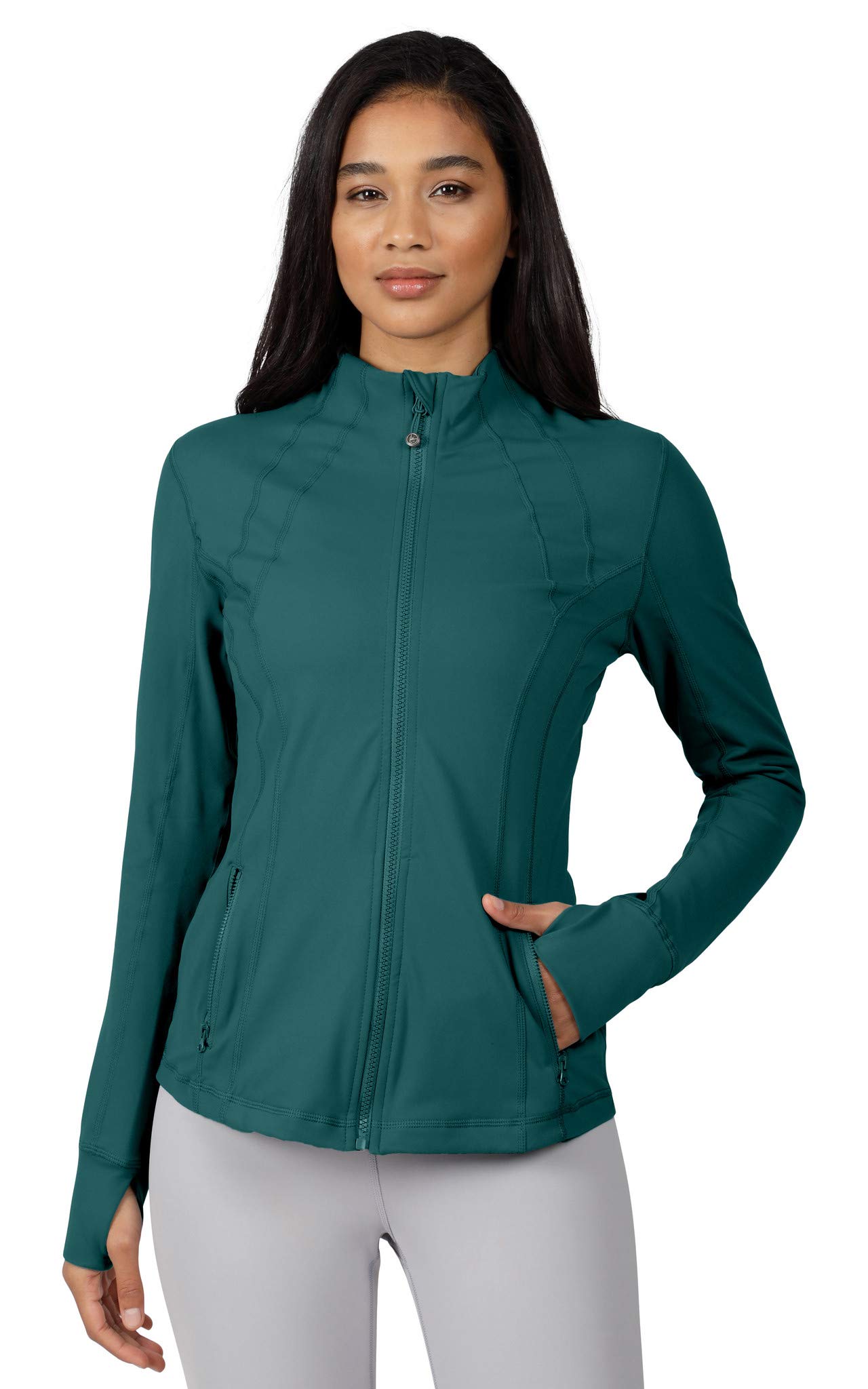 Slim Full Zip Hooded Jacket – 90 Degree by Reflex