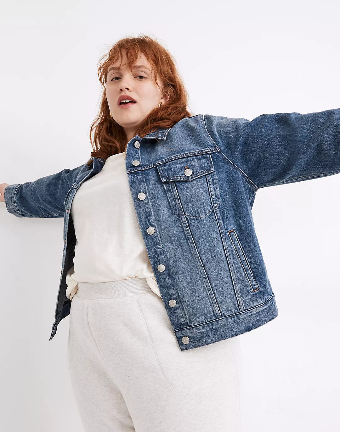 Madewell the jean 2025 jacket in pinter wash
