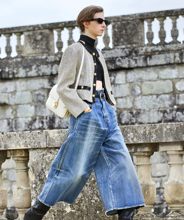 Blue Denim Denim Culottes Street Style Culottes Outfit Ideas Dark