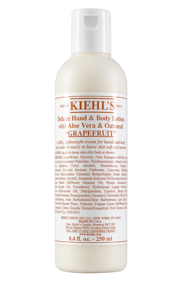 Kiehl’s + Grapefruit Hand & Body Lotion with Aloe Vera & Oatmeal