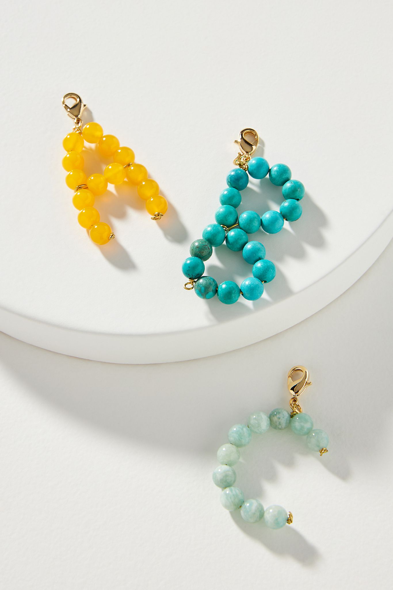 Timeless Pearly + Beaded Monogram Charm