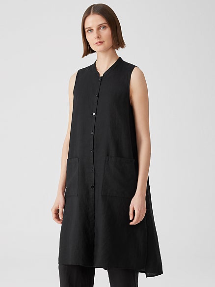 Eileen Fisher + Organic Handkerchief Linen Long Shirt