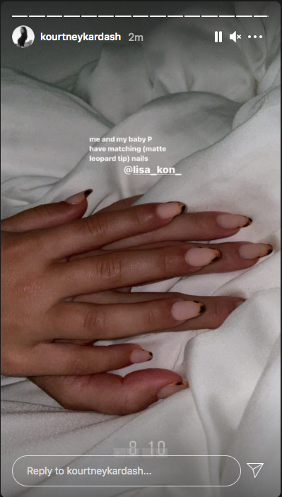 Kourtney Kardashian Has Leopard French Manicure Like P