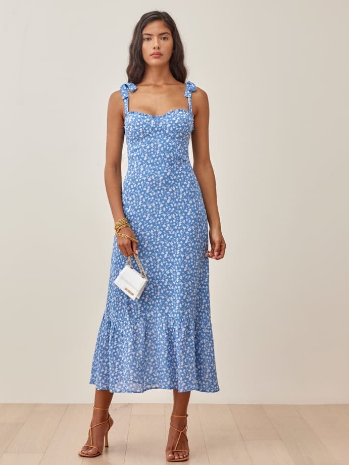 Buy reformation nikita dress blue Store Black Friday