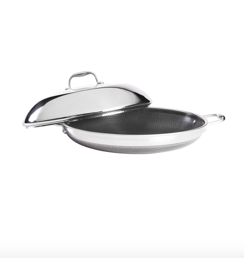 HexClad Cookware + 14″ HexClad Hybrid Pan with Lid