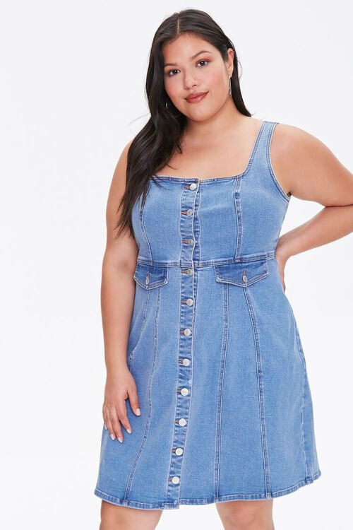 Buy > plus size denim dresses and skirts > in stock