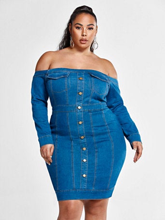 jean dress plus size