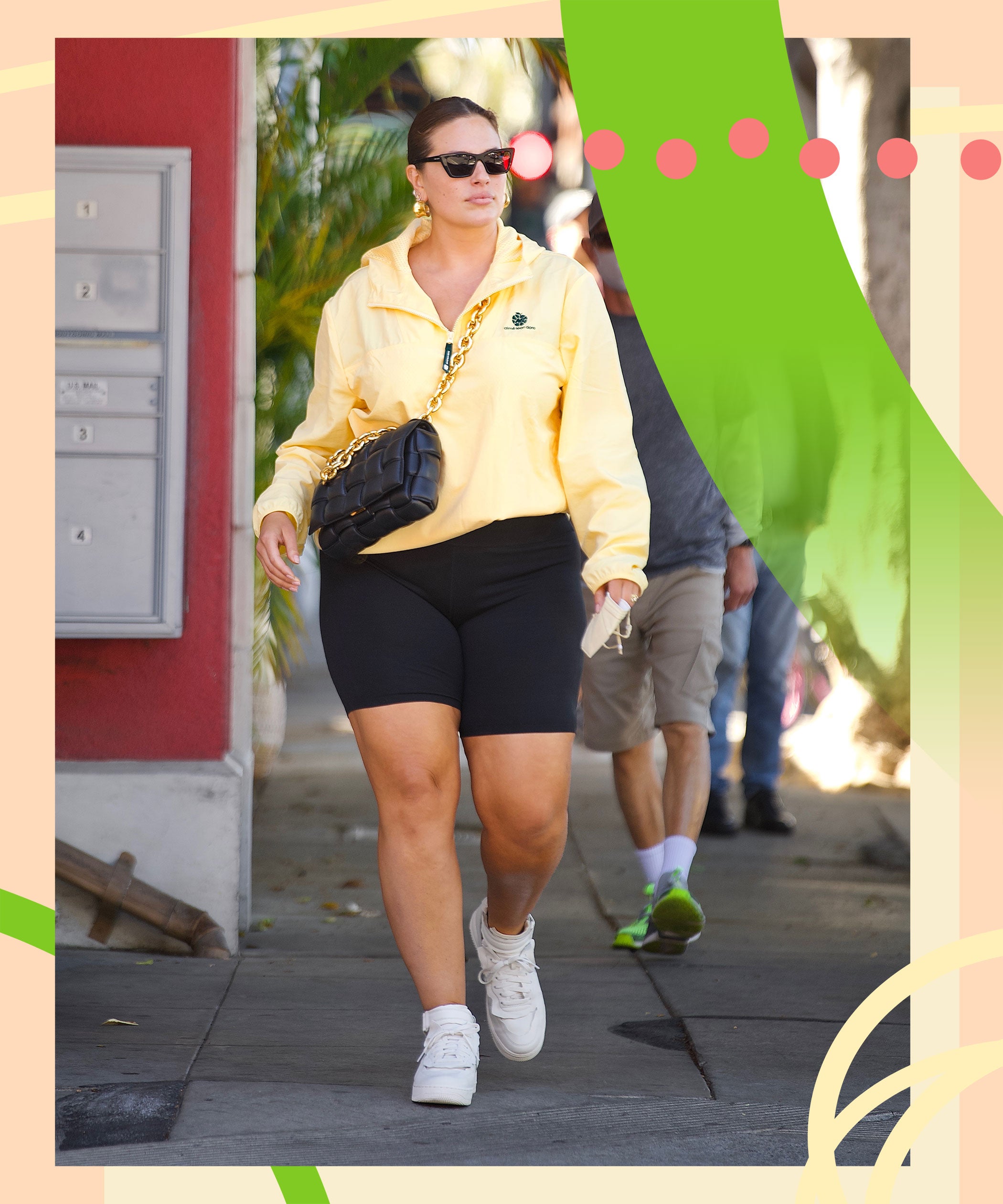 Ashley Graham Post Workout Bike Shorts Outfit Is Chic