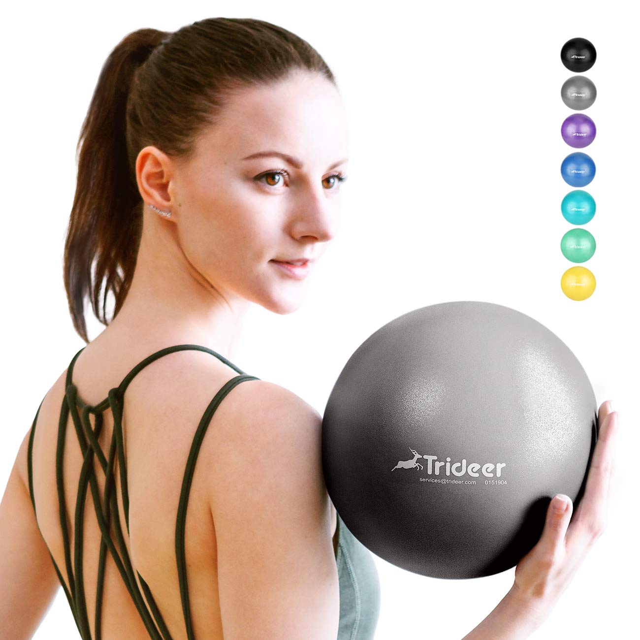 Trideer + Pilates Ball, Barre Ball, Mini Exercise Ball, 9 Inch