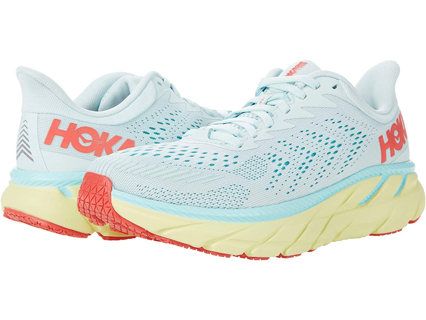 hoka one one clifton 7 womens black iris blue haze