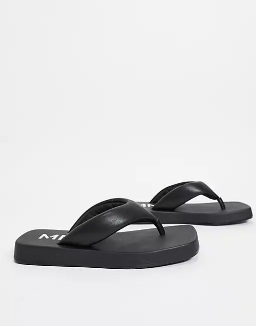 Mango + Mango Chunky Sole Flip Flop In Black