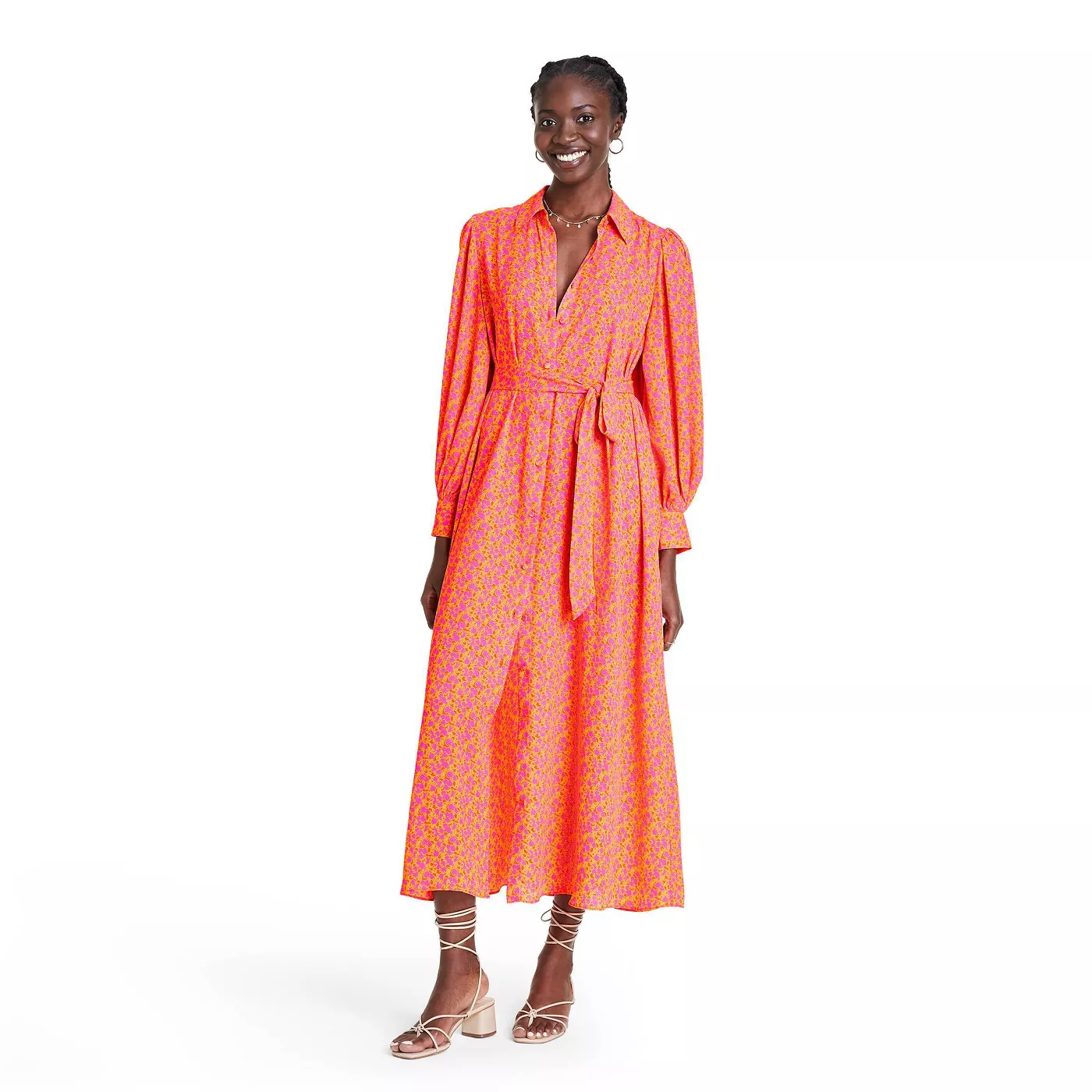 ALEXIS x Target + Floral Long Sleeve Robe Dress