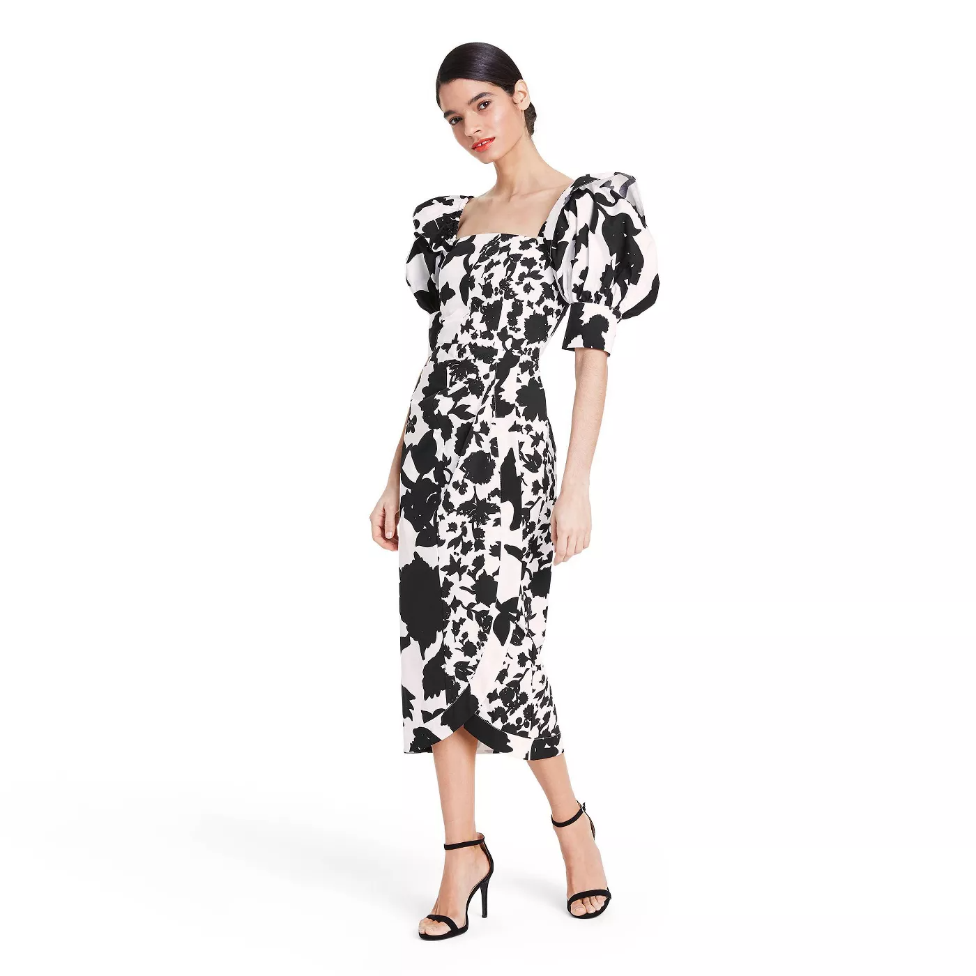 Christopher John Rogers x Target + Floral Puff Sleeve Faux Wrap Dress