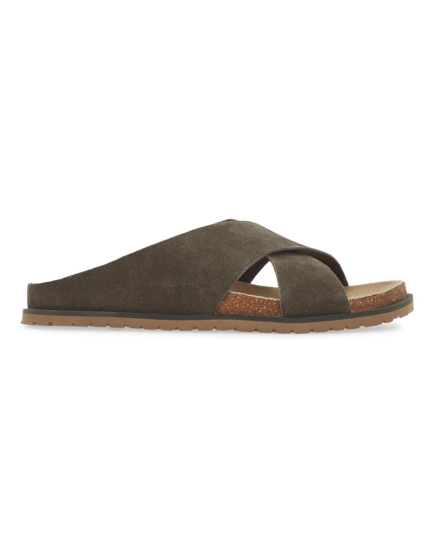 Suede Footbed Sliders Wide Fit atelieryuwa.ciao.jp