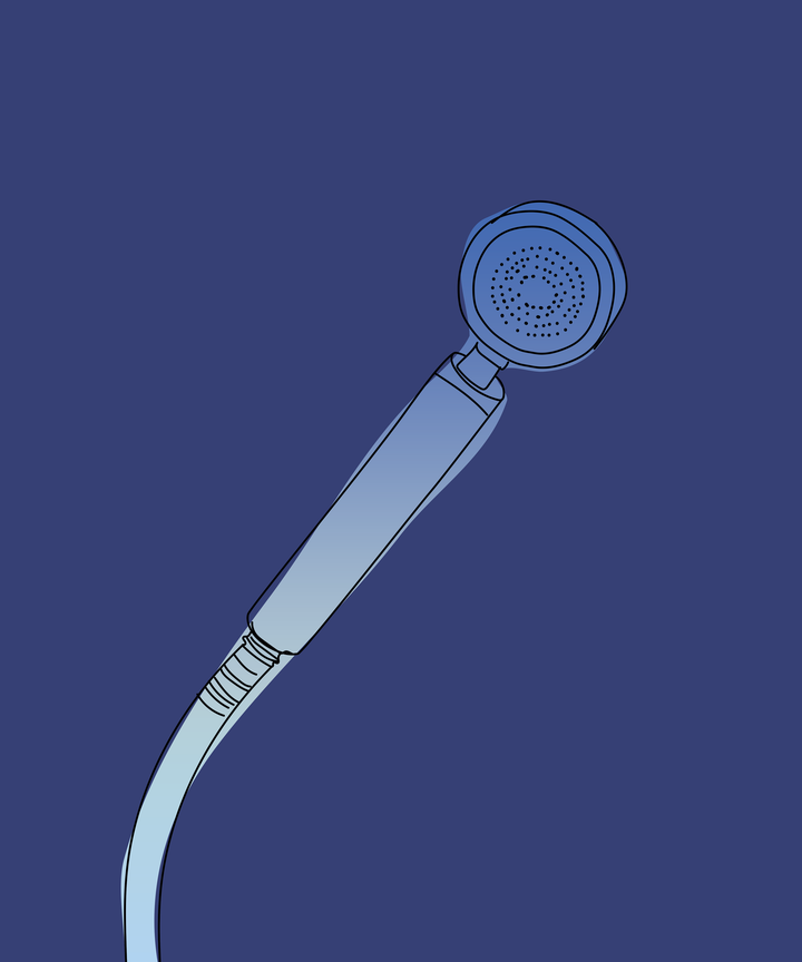 Illustration of a shower head