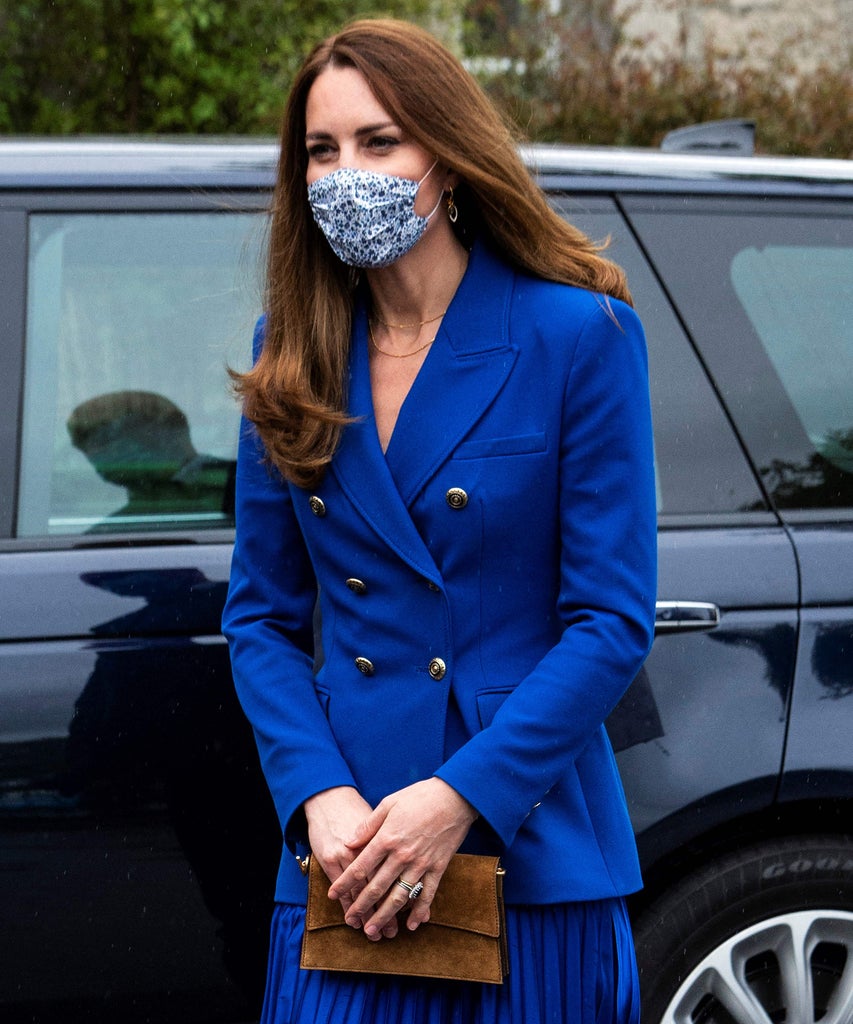 Kate Middleton Channeled Princess Diana In A Royal Blue Suit