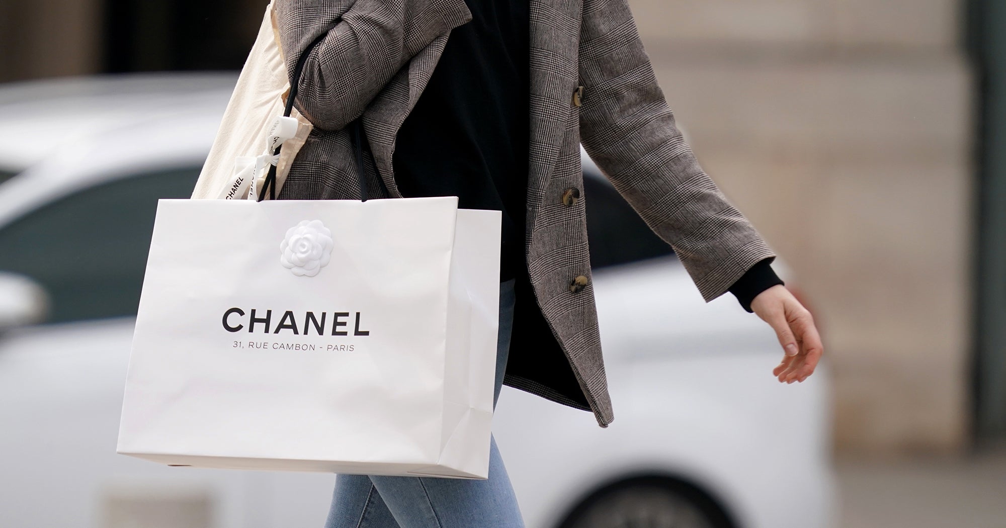 chanel grocery bags