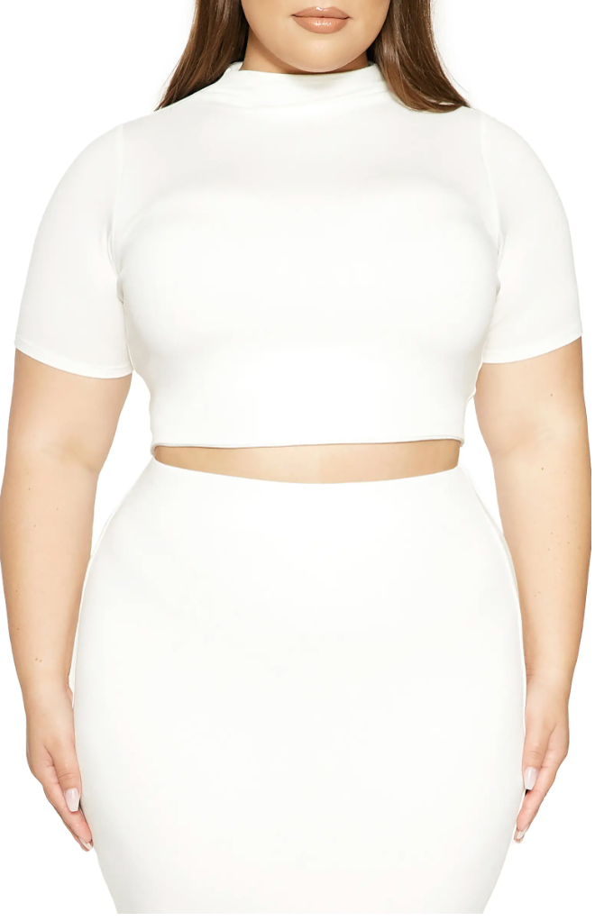 naked wardrobe hourglass midi dress