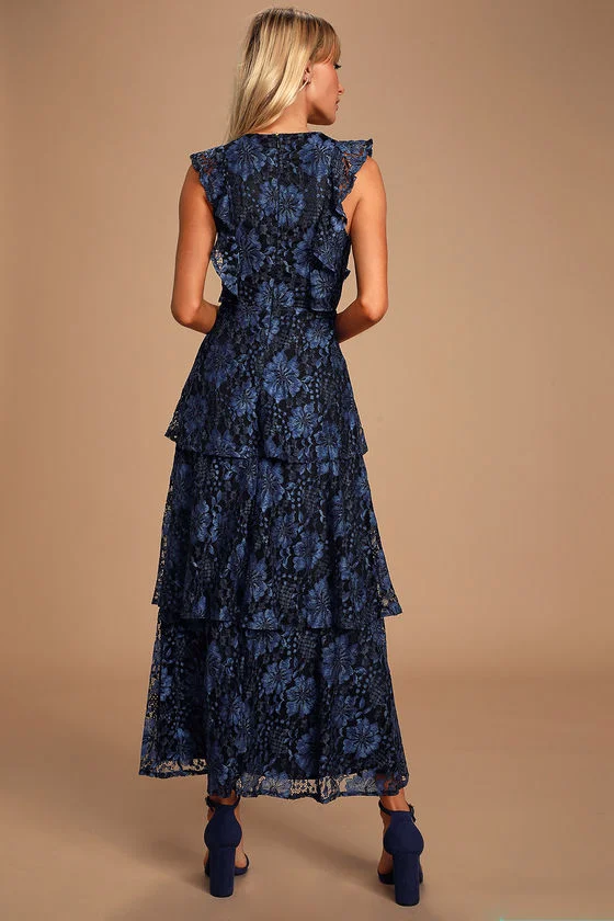 Molinetto Navy Blue Lace Ruffled … curated on LTK