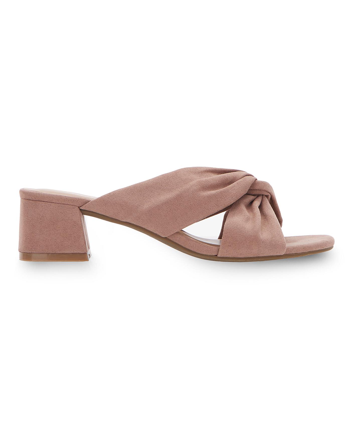 knotted leather mules