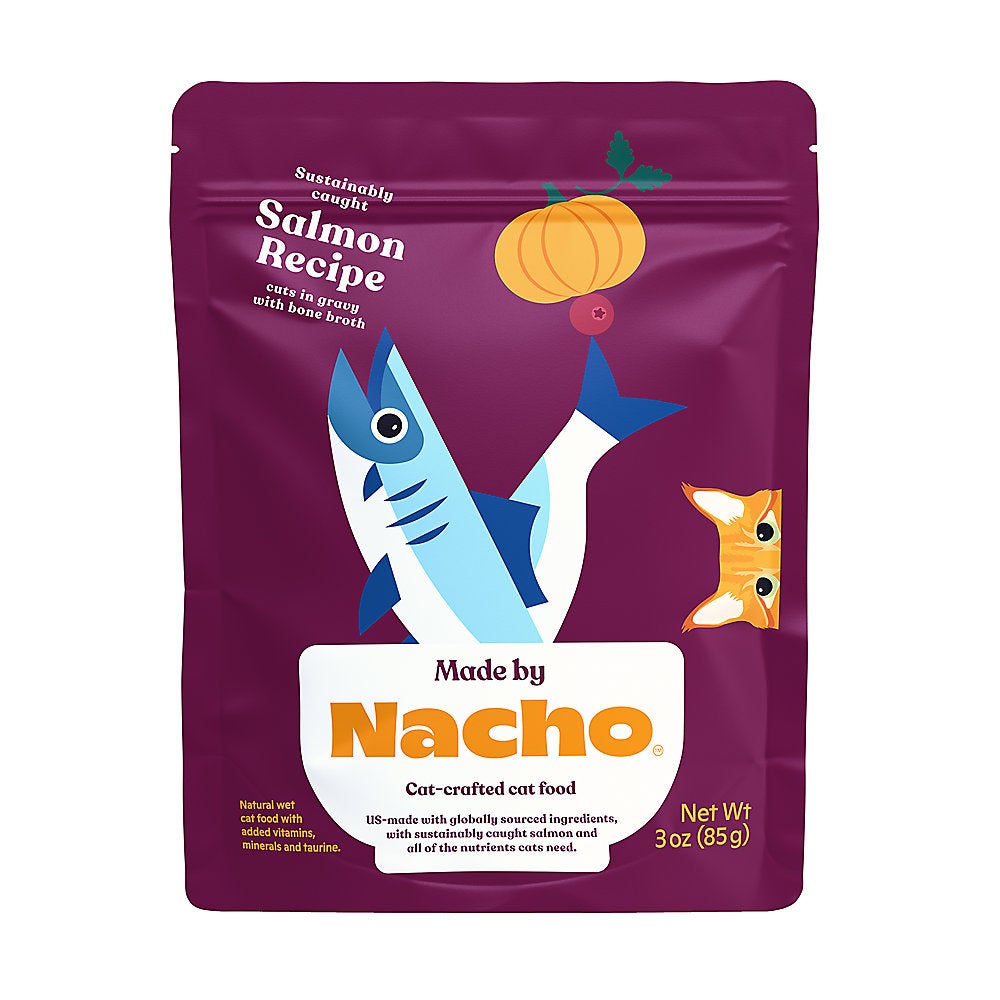 Made By Nacho + Cuts in Gravy with Bone Broth Cat Food 3oz Salmon