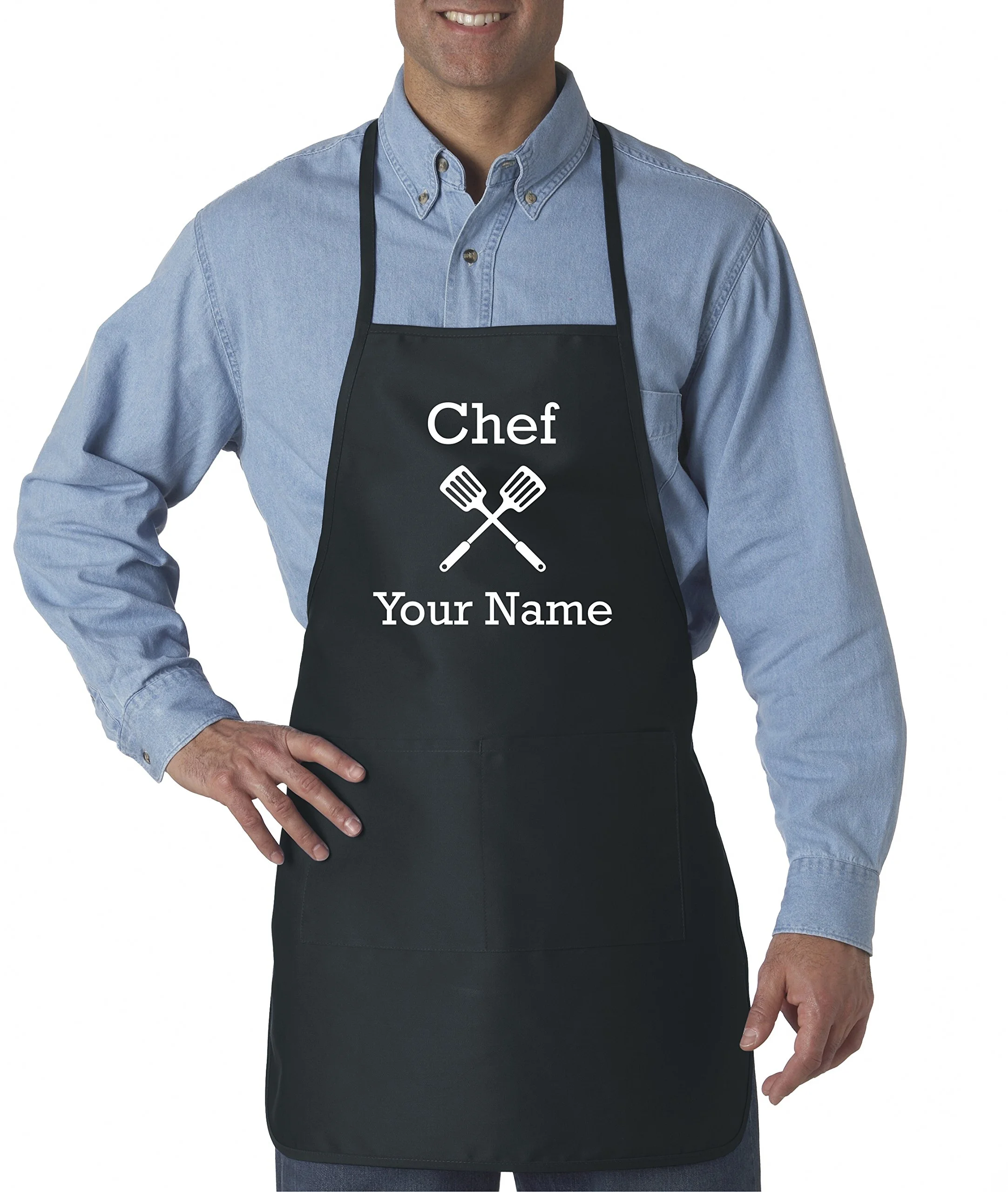 Funny Custom Design + Personalized Chef Apron for Men