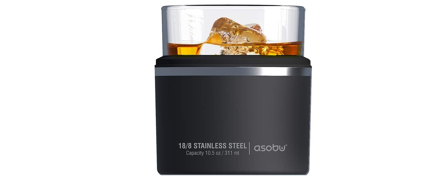 asobu + Asobu Insulated Whiskey Glass and Stainless Steel Sleeve