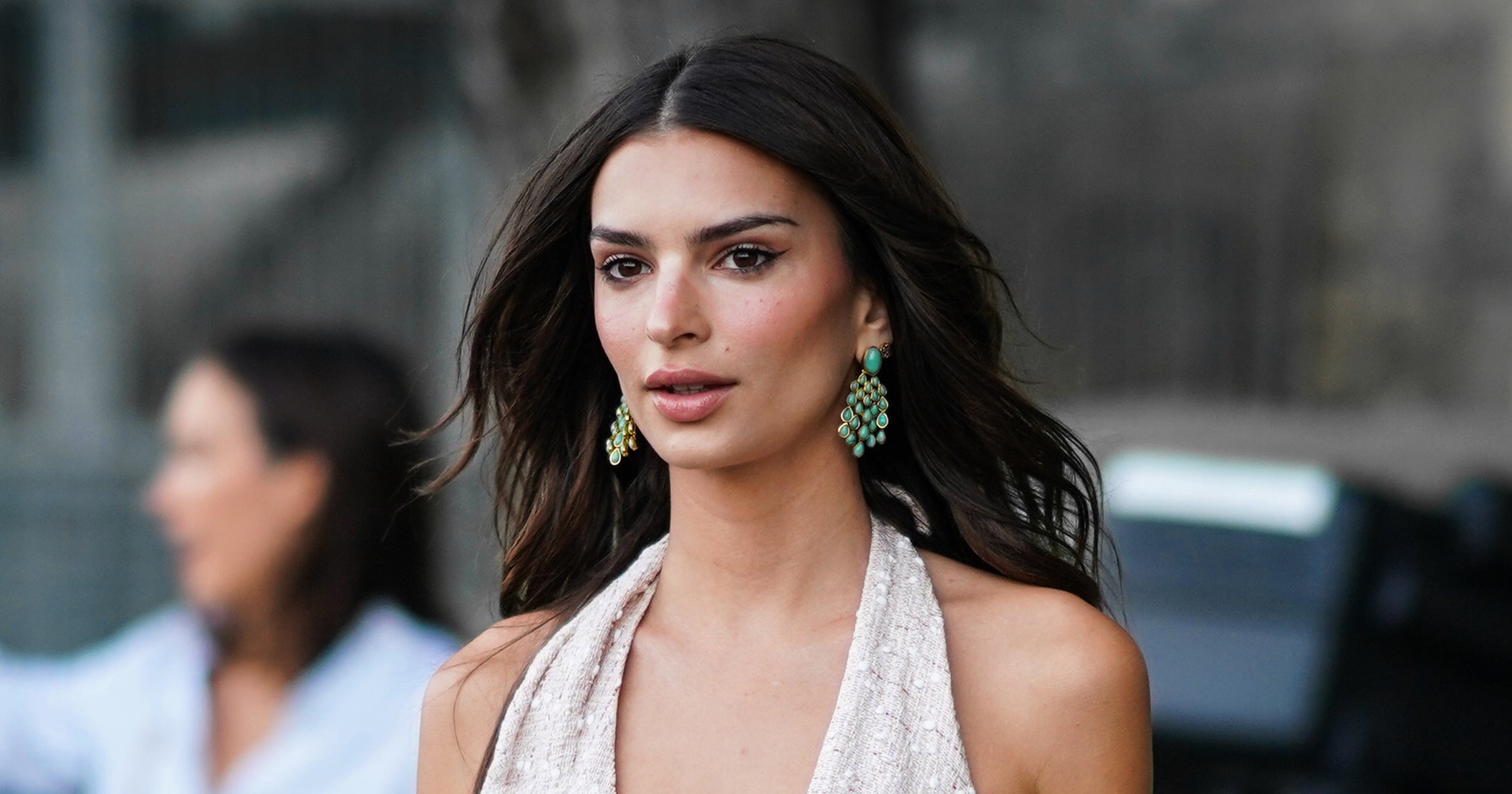 Emily Ratajkowski Wore Mermaidcore Versace Bra & Dress