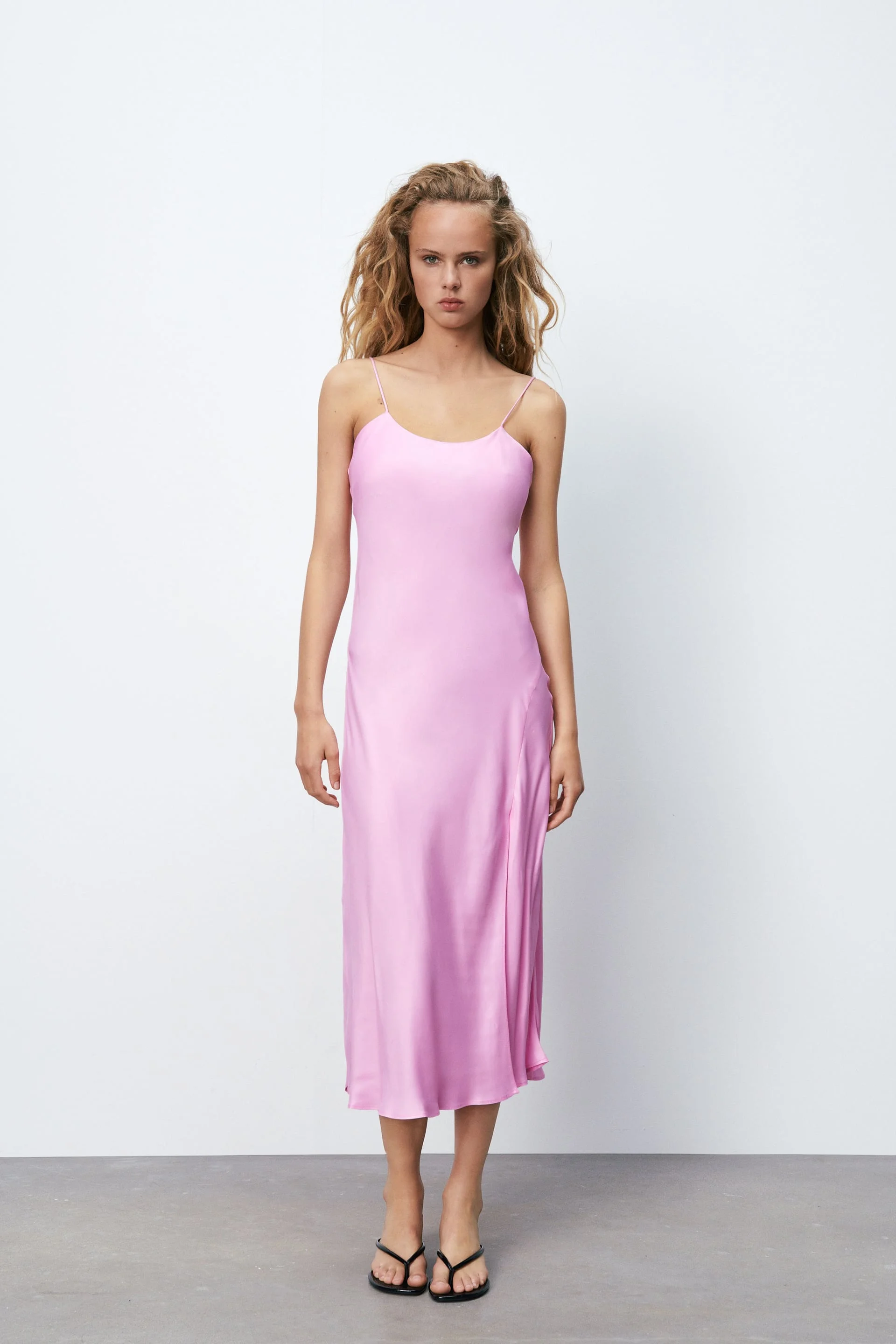 Zara + Satin Camisole Dress
