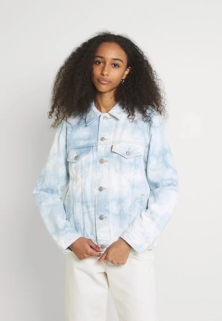 Zara tie 2025 dye denim jacket