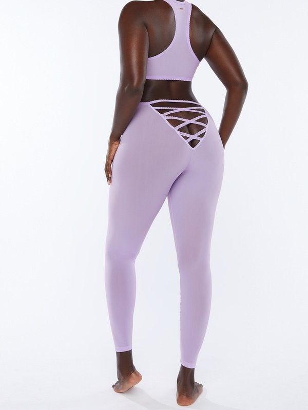 Savage x Fenty + Soft Mesh Open-Back Crotchless Legging