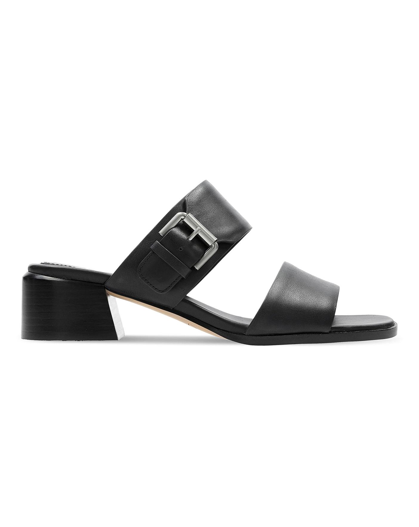 Clarks + Clarks Landra Leather Mule Sandals Standard D Fit