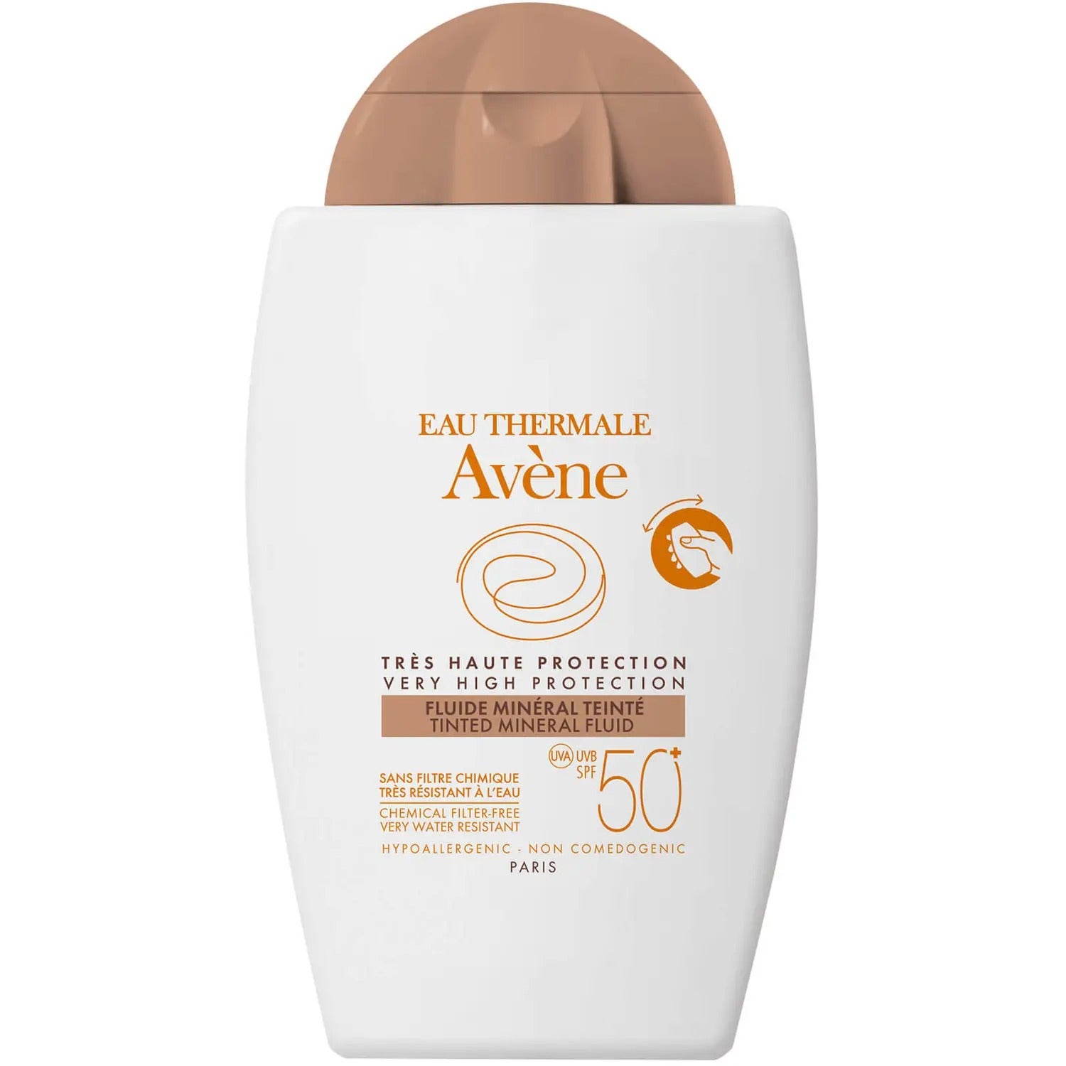 Avène + Very High Protection Tinted Mineral Fluid SPF50+ Sun Cream for