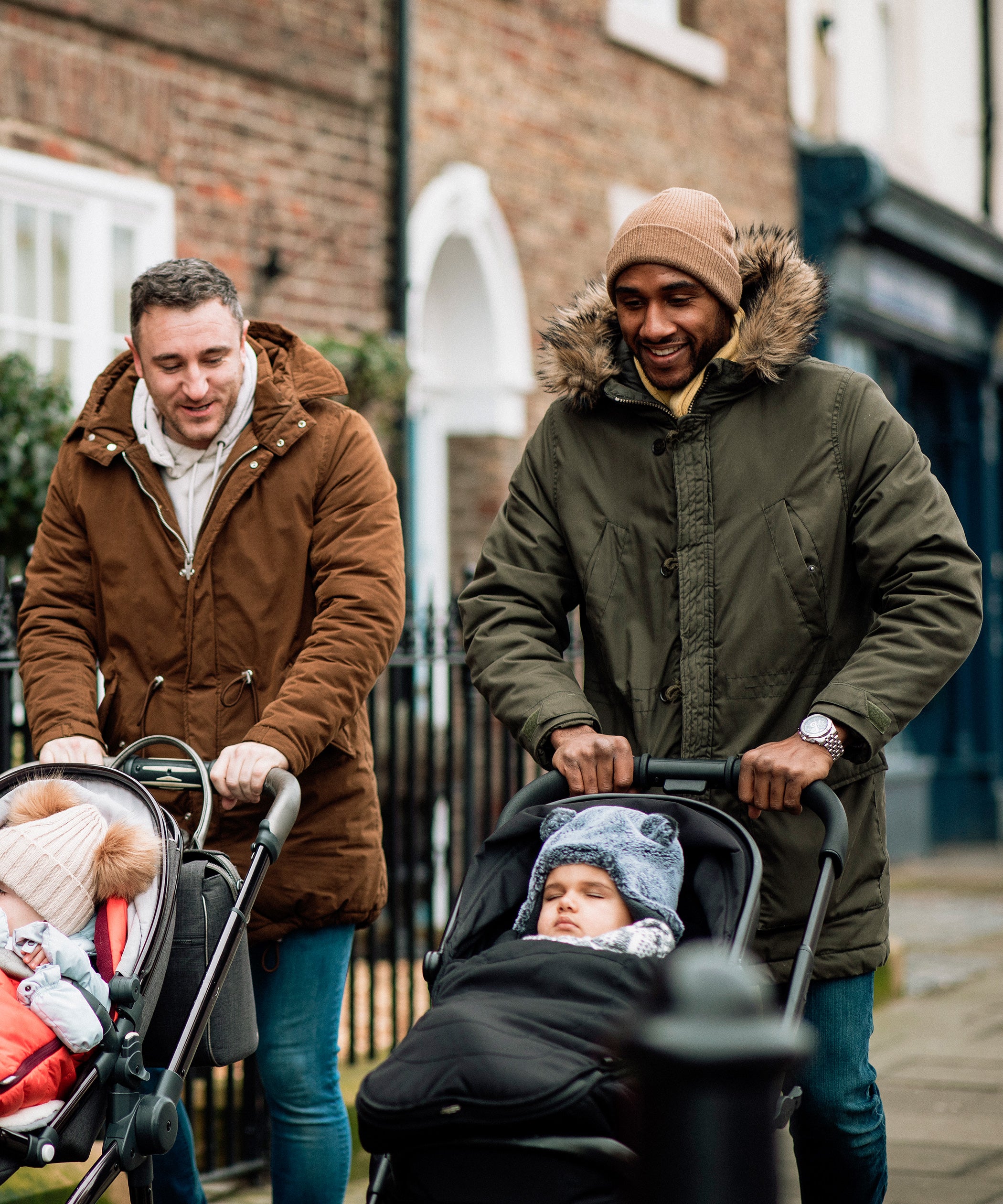 one hand push stroller