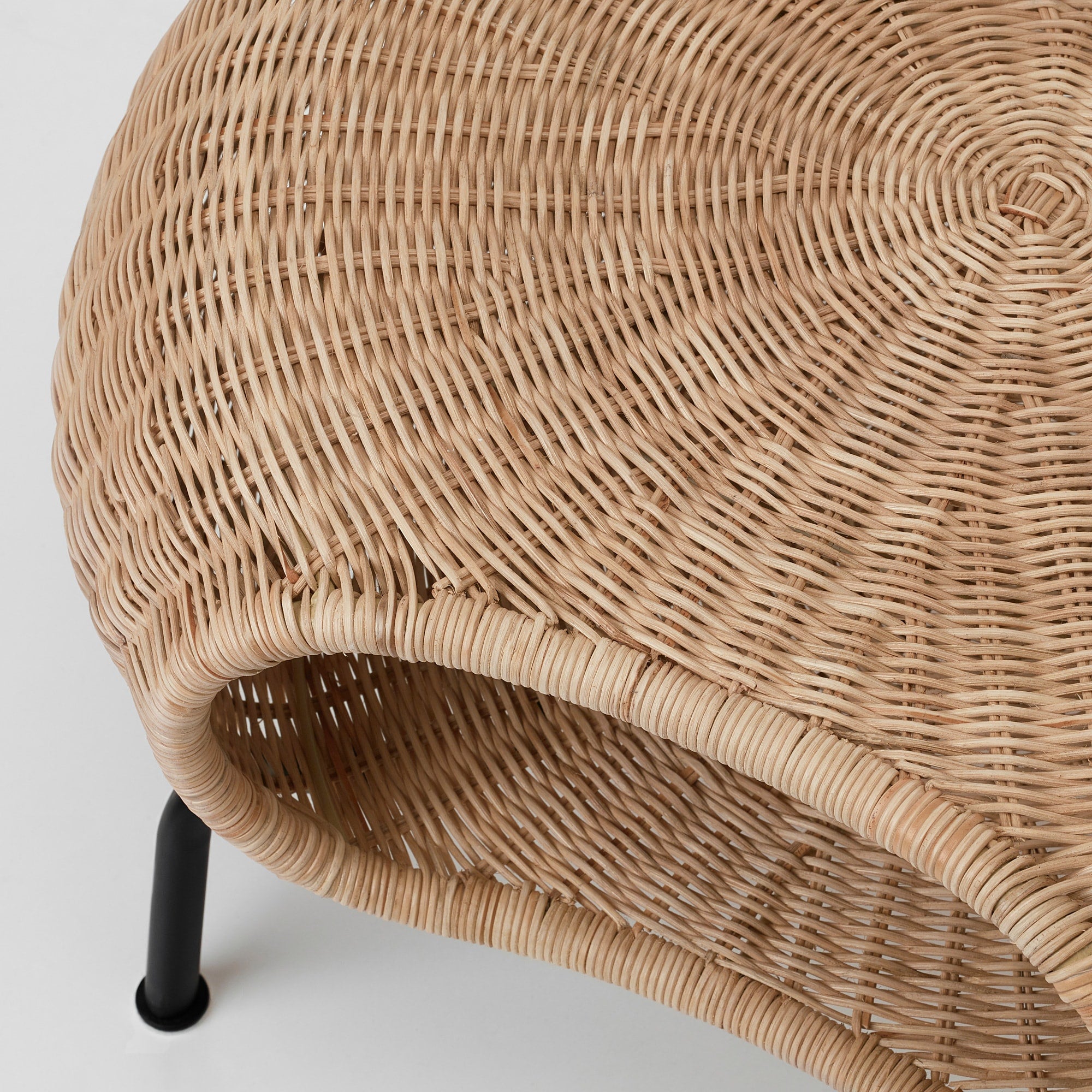 IKEA + GAMLEHULT Footstool with storage, rattan/anthracite